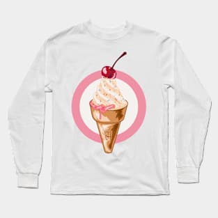 Ice cream illustration Long Sleeve T-Shirt